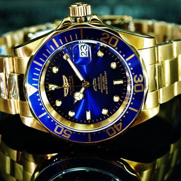 Invicta 40mm Pro Diver 18k Watch w/ box